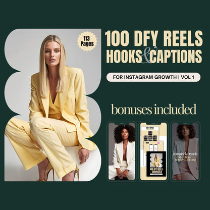 100 DFY Reels for Instagram Growth | VOL 1